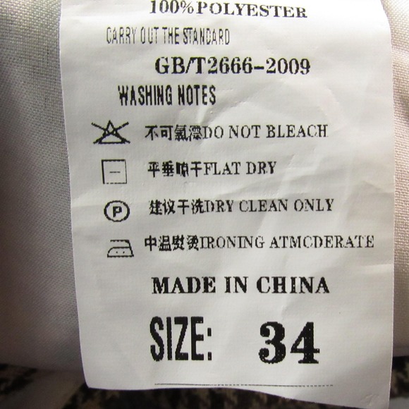 Houndstooth Pleated Trousers Mens 34x30 Brown Tan Side Adjusters Heritage Style - Picture 3 of 13